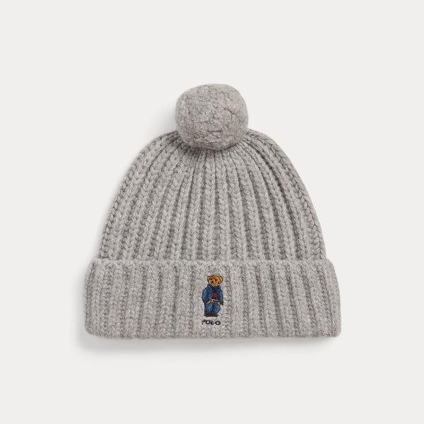 POLO BEAR RIB POM-POM BEANIE HAT 