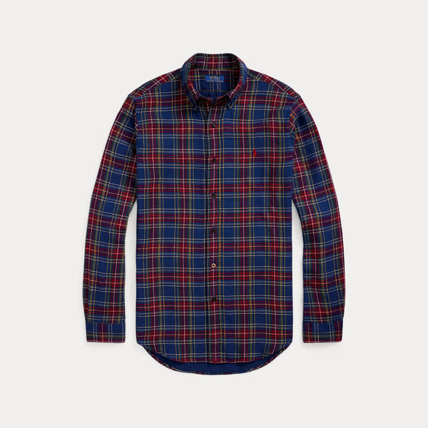 CUSTOM FIT PLAID DOUBLE-FACED SHIRT 