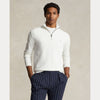 MESH-KNIT COTTON QUARTER-ZIP SWEATER 