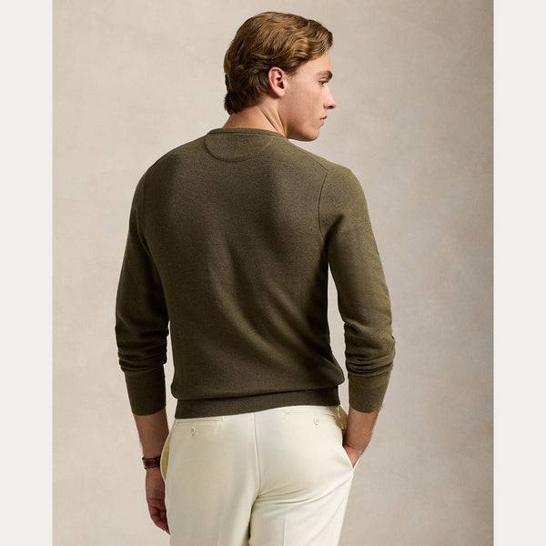 TEXTURED COTTON CREWNECK SWEATER 