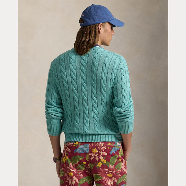 CABLE-KNIT COTTON SWEATER 