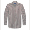 CUSTOM FIT STRIPED STRETCH POPLIN SHIRT 
