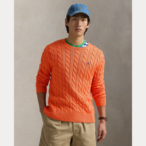 CABLE-KNIT COTTON SWEATER 