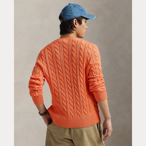 CABLE-KNIT COTTON SWEATER 