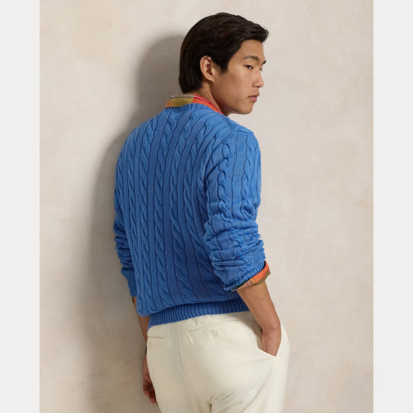 CABLE-KNIT COTTON SWEATER 