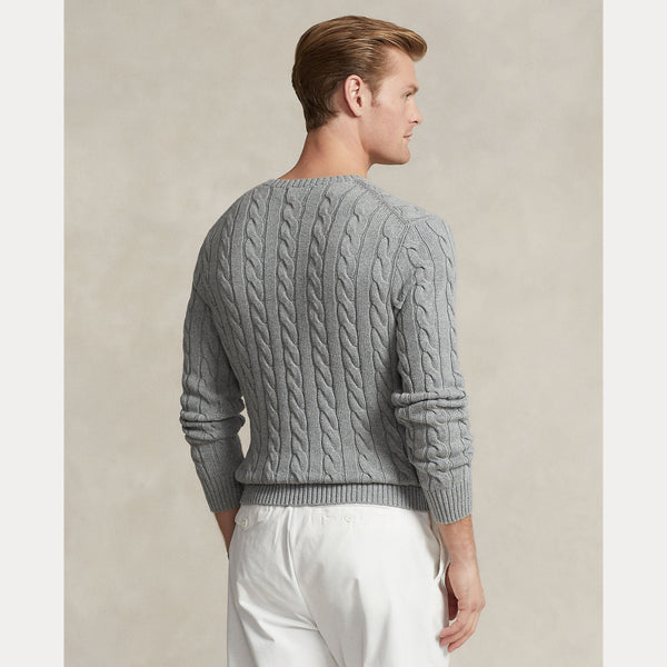 CABLE-KNIT COTTON SWEATER 