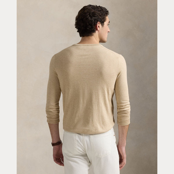 SLIM FIT TEXTURED COTTON SWEATER 