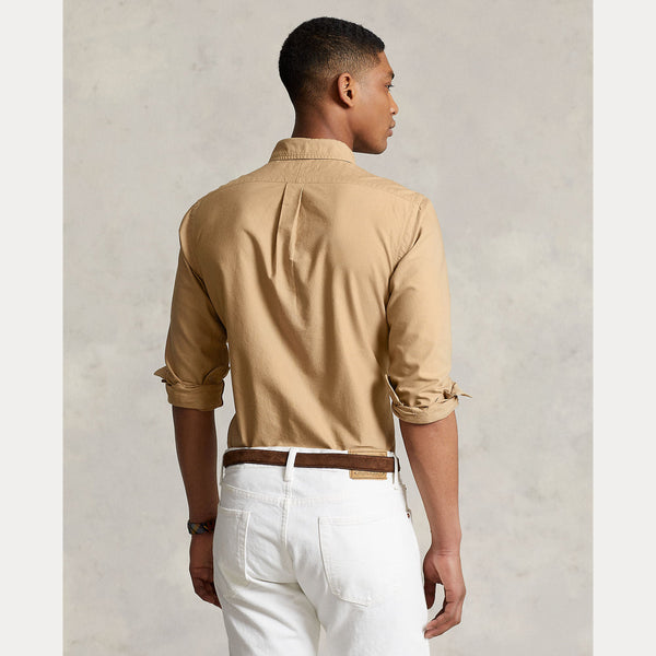 SLIM FIT GARMENT-DYED OXFORD SHIRT 