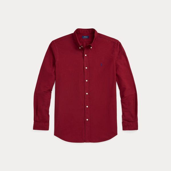 SLIM FIT GARMENT-DYED OXFORD SHIRT 