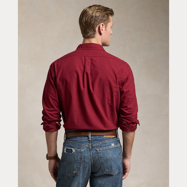 SLIM FIT GARMENT-DYED OXFORD SHIRT 