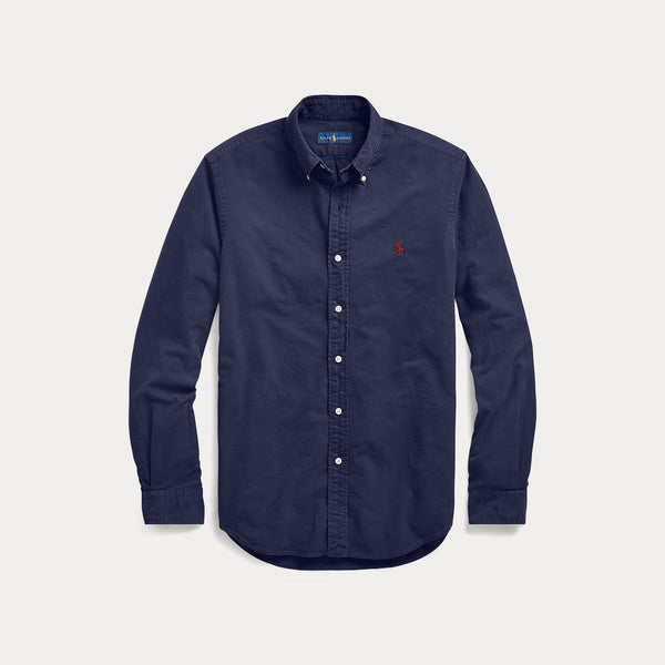 SLIM FIT GARMENT-DYED OXFORD SHIRT 