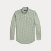 CUSTOM FIT GINGHAM STRETCH POPLIN SHIRT 