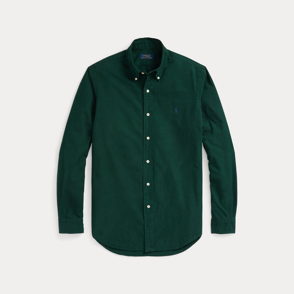 SLIM FIT GARMENT-DYED OXFORD SHIRT 