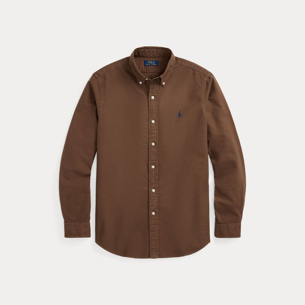 SLIM FIT GARMENT-DYED OXFORD SHIRT 