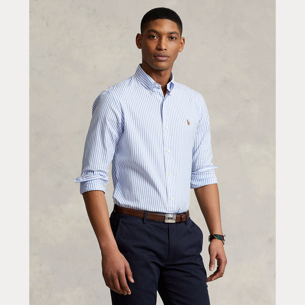 CUSTOM FIT STRIPED STRETCH OXFORD SHIRT 