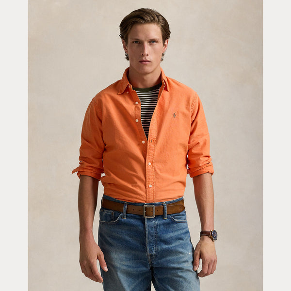 CUSTOM FIT GARMENT-DYED OXFORD SHIRT 