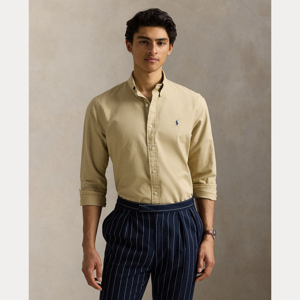 CUSTOM FIT GARMENT-DYED OXFORD SHIRT 