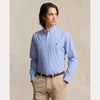 SLIM FIT CHECKED STRETCH POPLIN SHIRT 