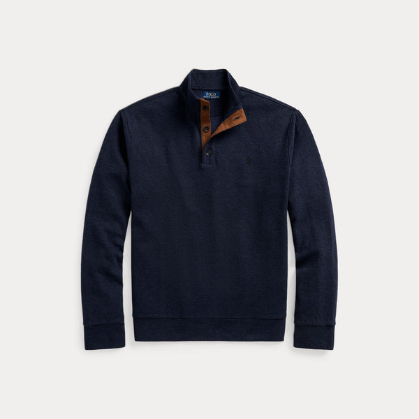 HERRINGBONE-PRINT LUXURY JERSEY PULLOVER 