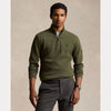 DOUBLE-KNIT MESH QUARTER-ZIP PULLOVER 