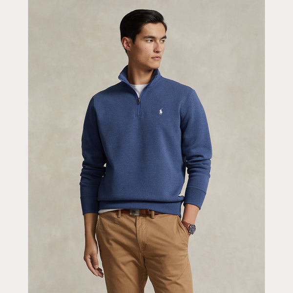 DOUBLE-KNIT QUARTER-ZIP PULLOVER 