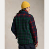 PLAID PATCHWORK FLEECE SHIRT JACKET 