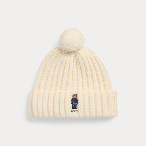 POLO BEAR RIB POM-POM BEANIE HAT 